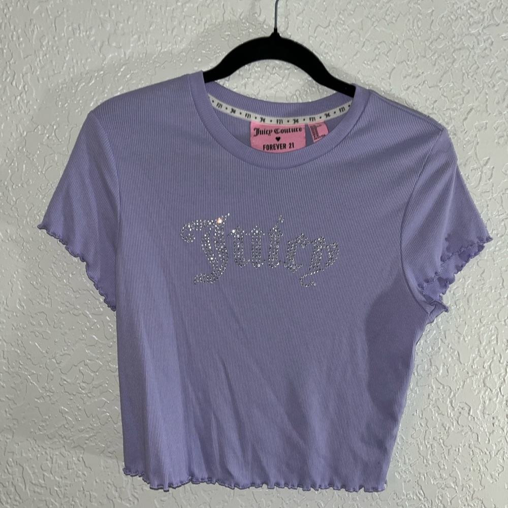 Juicy Couture Women's Purple Crop Top
